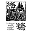 Woodware Clear Singles Lino Cut - Hare in the Fields