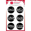 Woodware Clear Singles Circle Words 4 in x 6 in Stamp