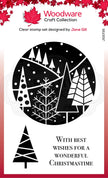 Festive Circle 4 in x 6 in Stamp