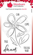 Woodware Clear Singles Dahlia Sketch 4 in x 6 in Stamp
