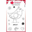 Woodware Clear Singles Bubble Birds Diego 4 in x 6 in Stamp Set
