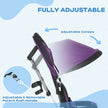 Qaba 4-in-1 Convertible Toddler Tricycle Stroller with Canopy Basket Safety Harness for Kids 12-60 Months Purple