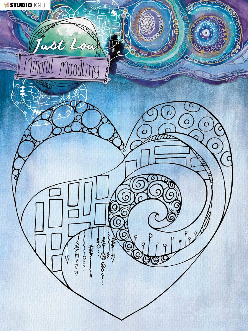 JL Clear Stamp Big Heart Mindful Moodling 150x150mm nr.44