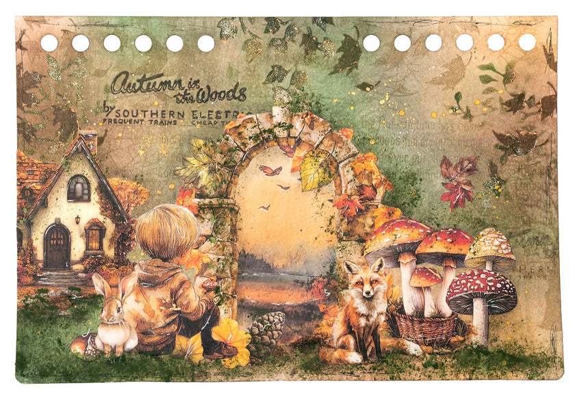 JMA Mask Autumn Pathway, 4 Masks Autumn In The Woods 1 Piece