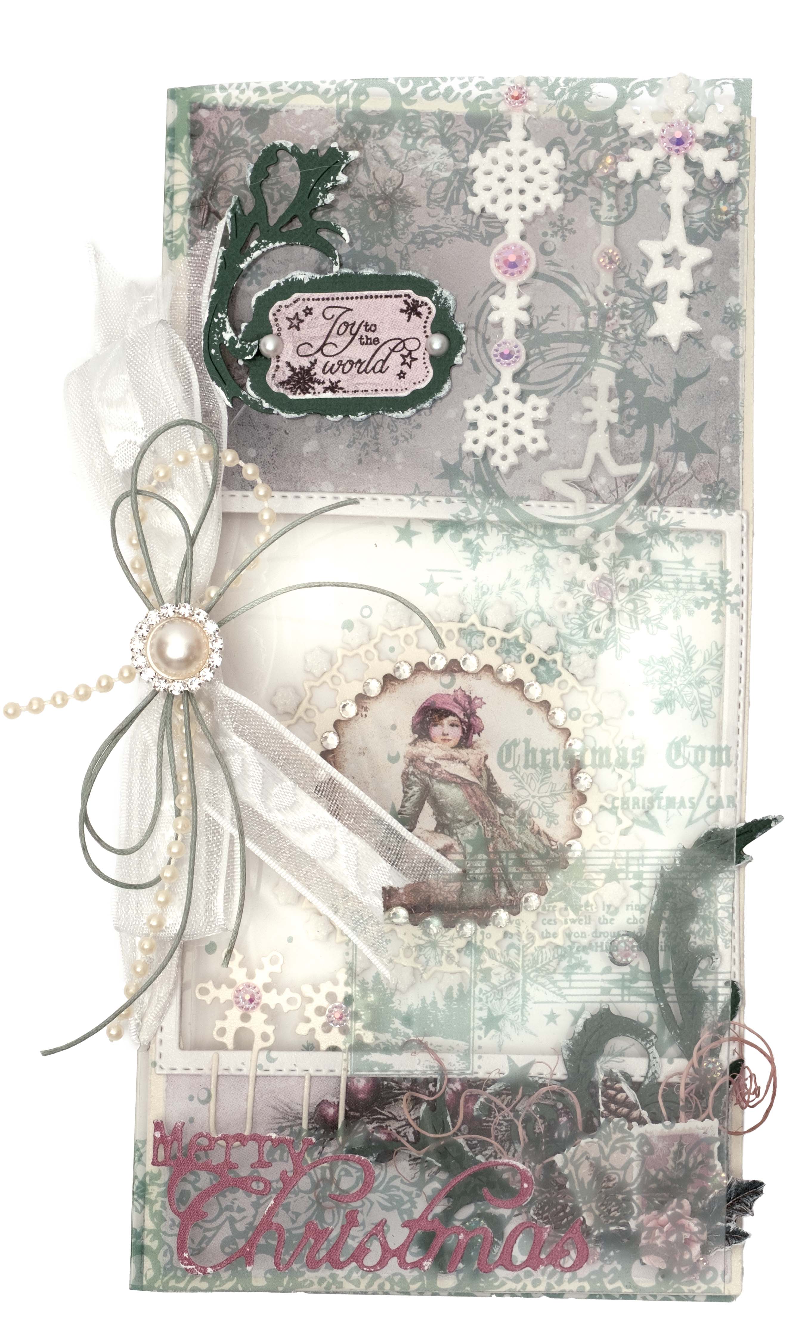 JMA Acetate Sheets White & Vintage Mint Christmas Blush 6 Sheets