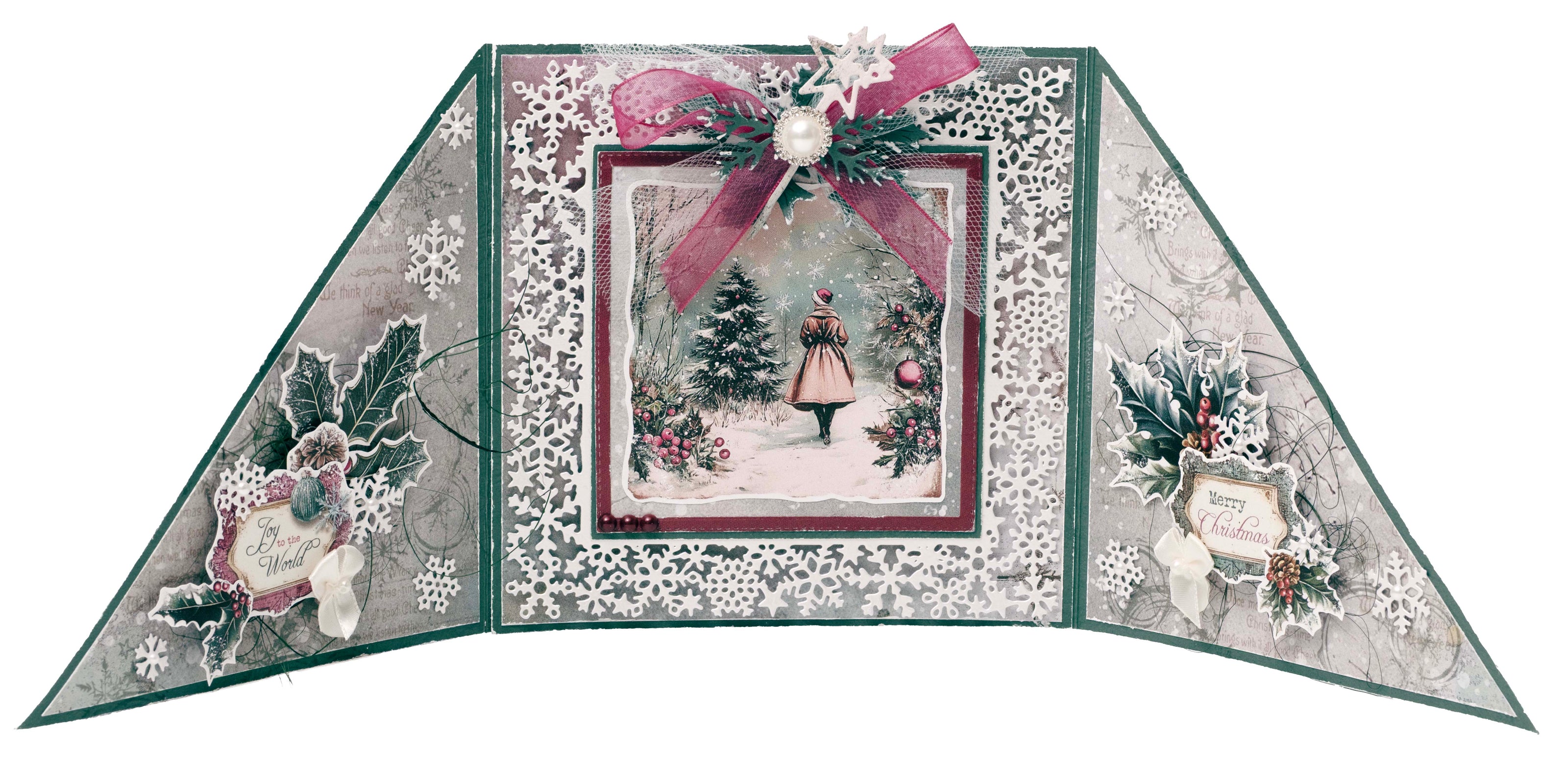 JMA Die-Cut Paper Pad Paper Elements Christmas Blush 20 Sheets