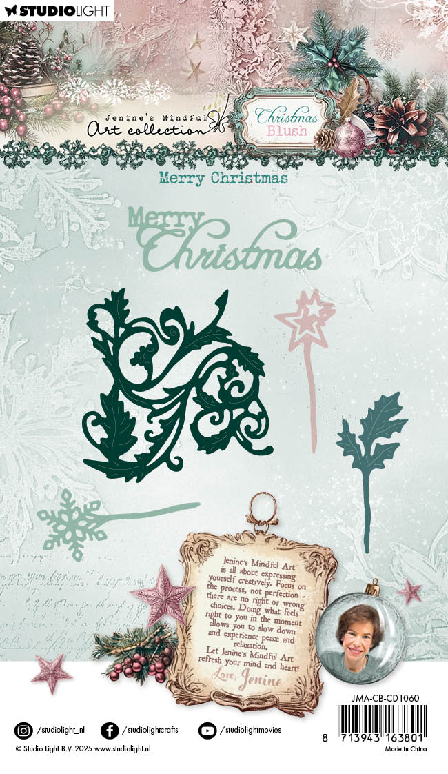JMA Cutting Die Merry Christmas Christmas Blush 5 Pieces