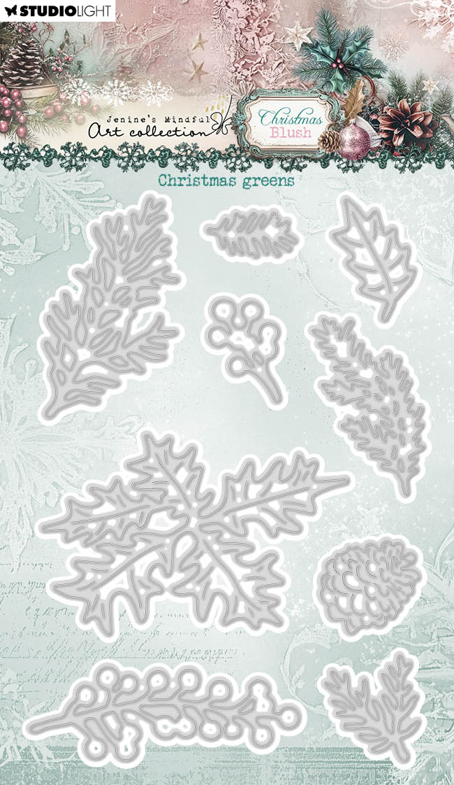 JMA Cutting Die Christmas Greens Christmas Blush 9 Pieces