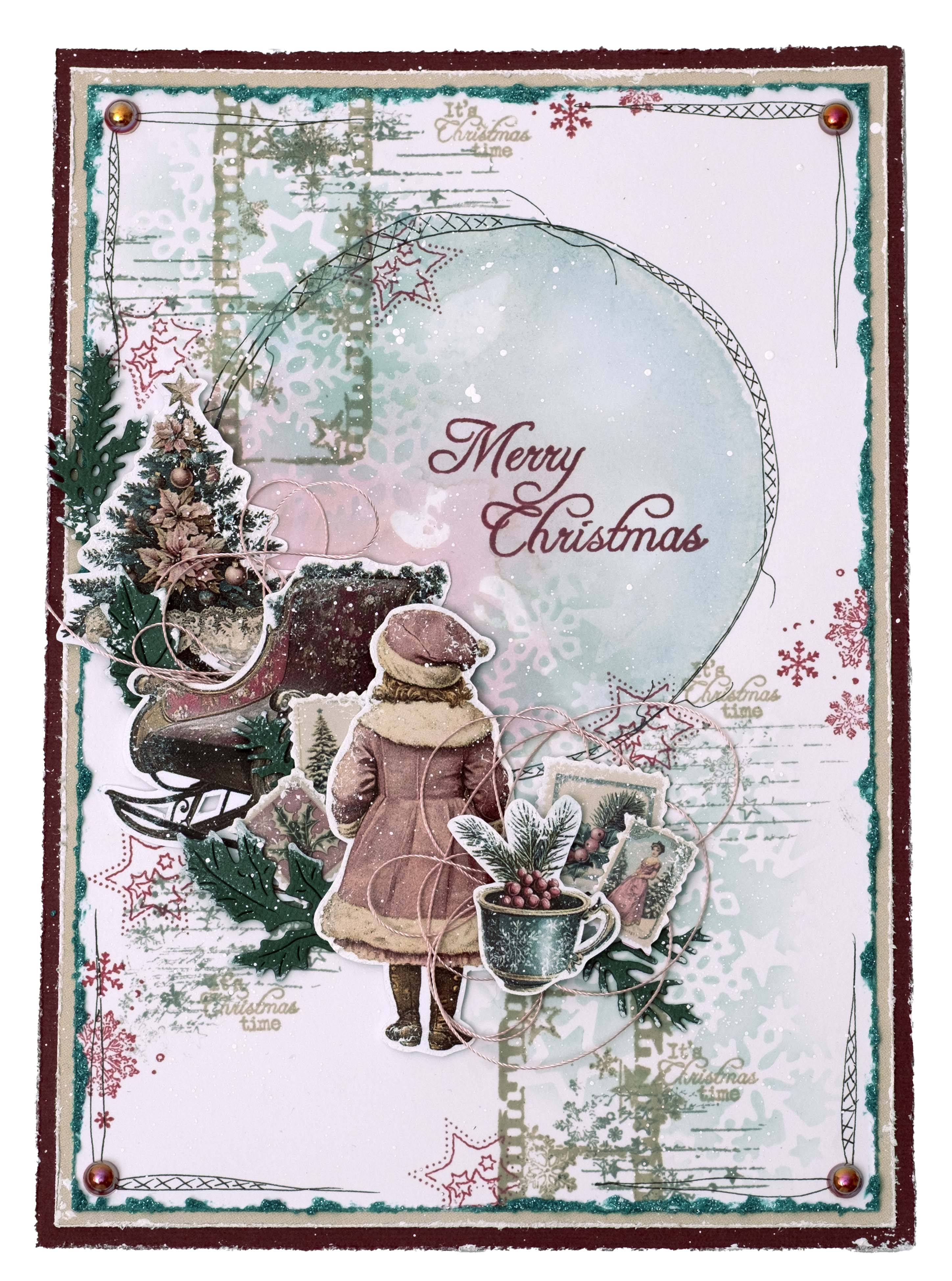 JMA Clear Stamp Holiday Wishes Christmas Blush 14 Pieces