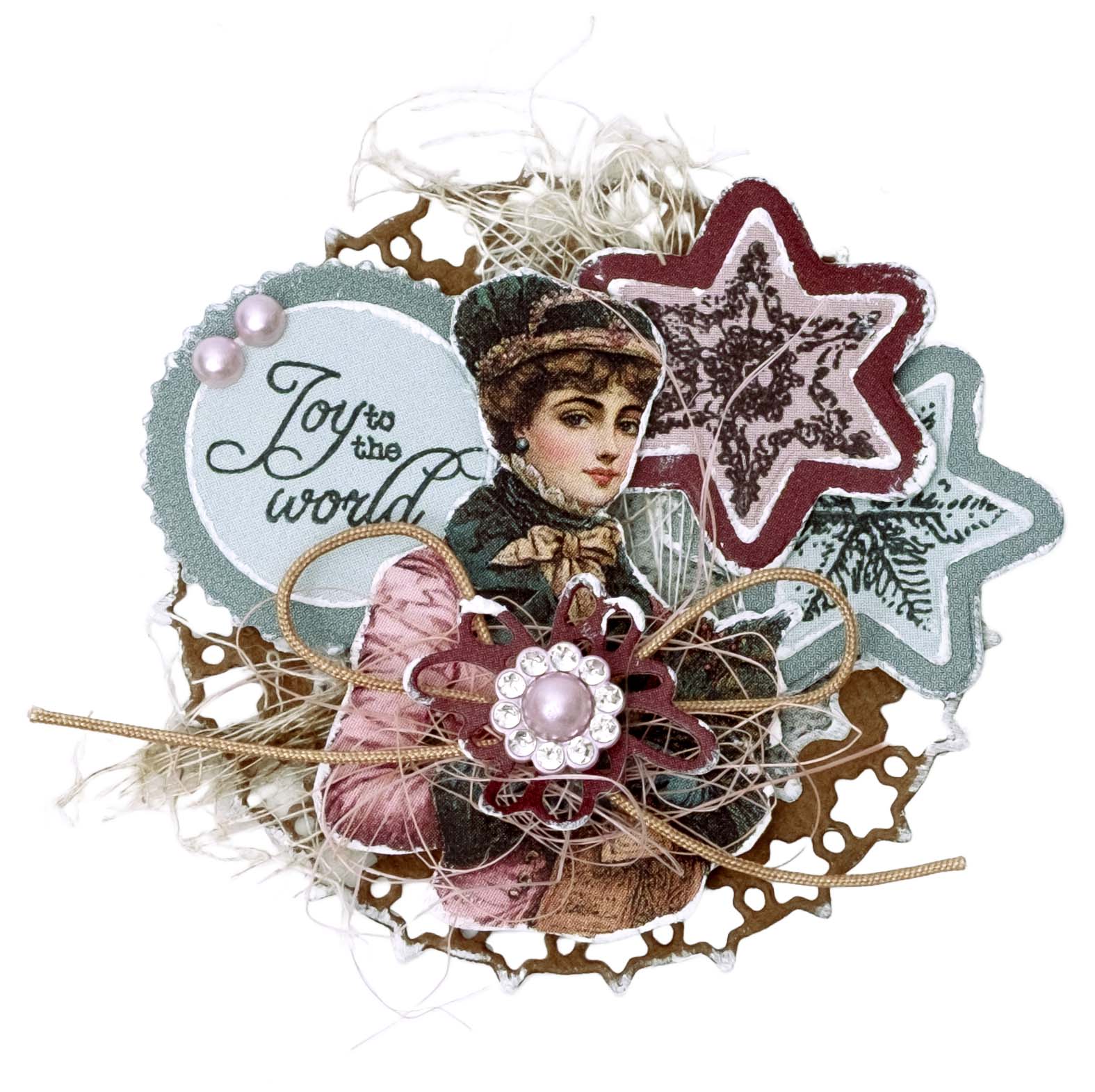 JMA Designer Paper Pad Double-Sided Scrapbooking Christmas Blush 12 Sheets
