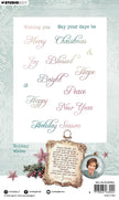 JMA Clear Stamp Holiday Wishes Christmas Blush 14 Pieces