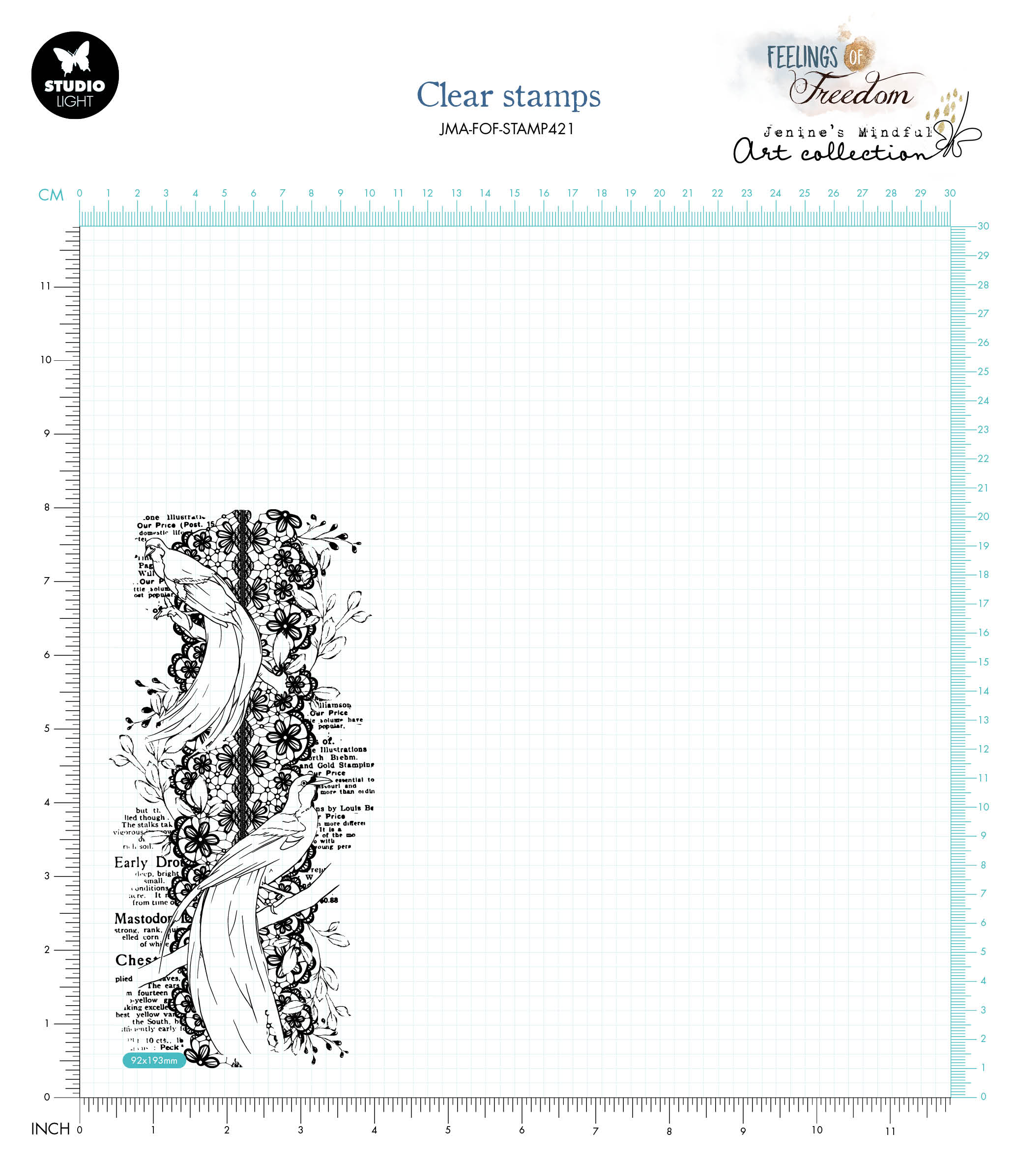 JMA Clear Stamp Birds-Of-Paradise Feelings Of Freedom 92x193x3mm 1 PC nr.421