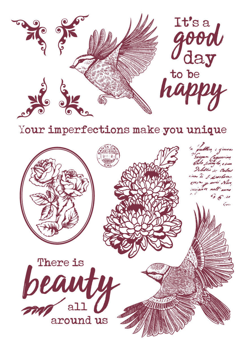 JMA Rub On Sticker Quotes & Vintage Elements Inner Peace 148x210x2mm 6 SH nr.03