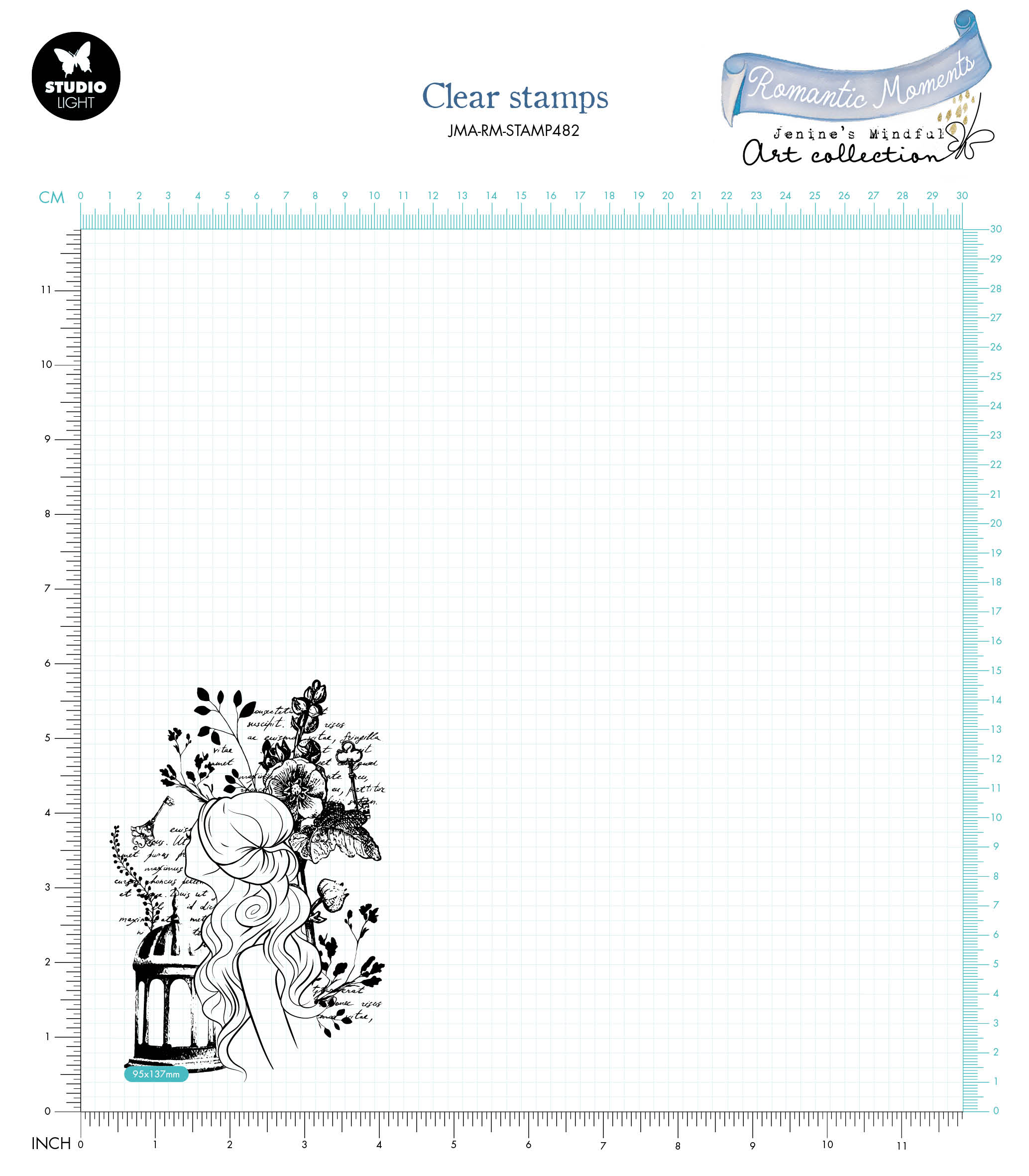 JMA Clear Stamp Looking For Love Romantic Moments 94x137x3mm 1 PC nr.482