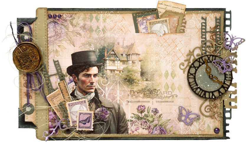 JMA Ribbon Organza & Hemp - Purples Victorian Dreams 4 PC