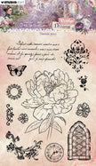 JMA Clear Stamp Timeless Peony Victorian Dreams 12 PC