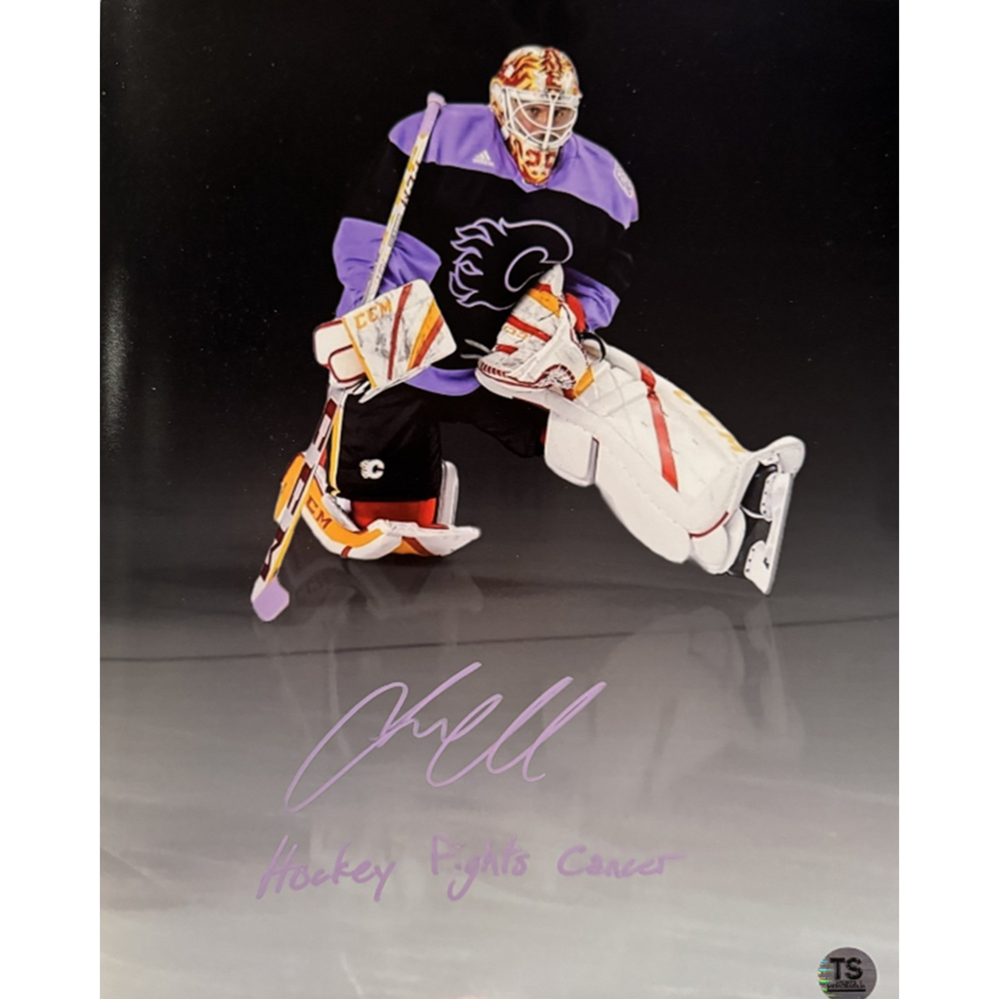 Jacob Markstrom Autographed Calgary Flames HFC Spotlight 11x14 Photo Inscribed 