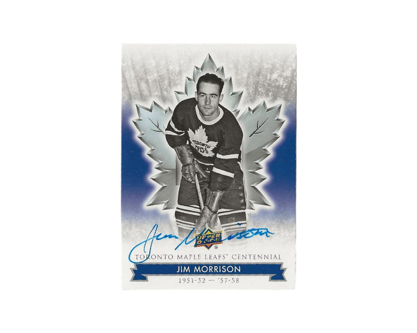 Jim Morrison Autographed 2017 Upper Deck Toronto Maple Leafs Centennial #51 Hockey Card