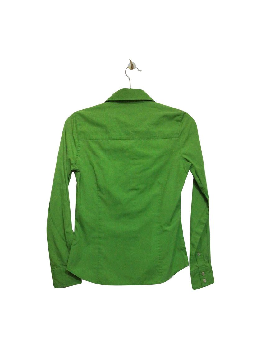 JOE FRESH Regular fit Button-down Top in Green  -  XS
