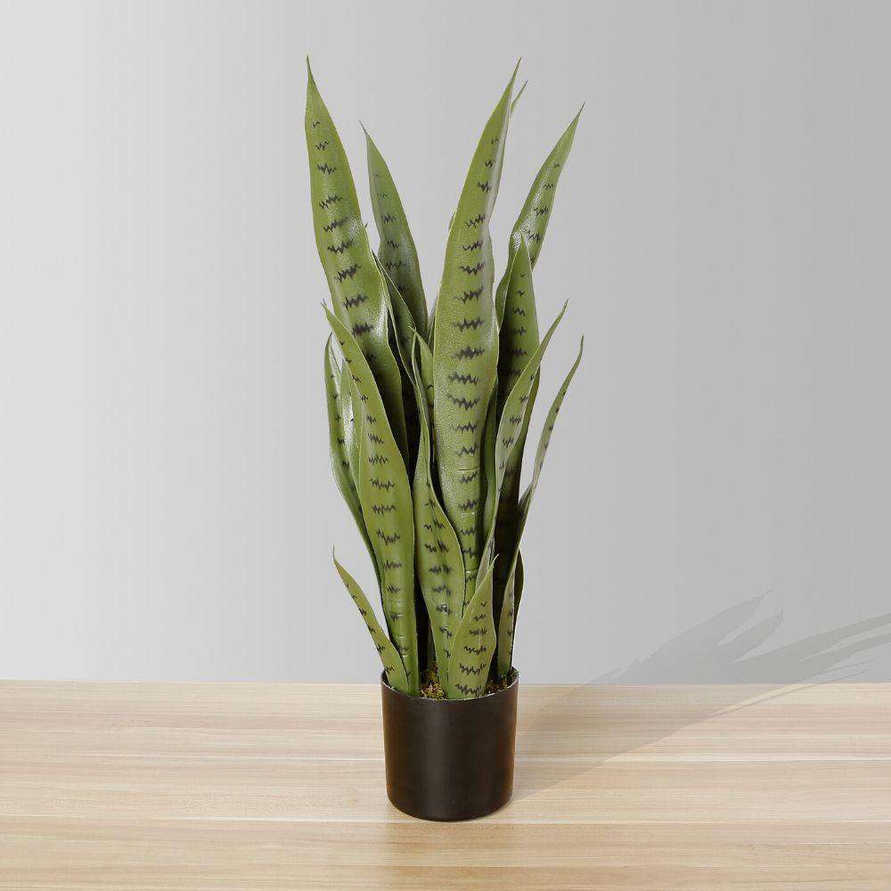 Jose Artificial Snake Sansevieria Dark Green Potted Plant 26