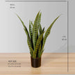 Jose Artificial Snake Sansevieria Dark Green Potted Plant 26