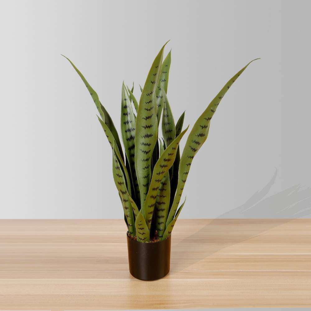 Jose Artificial Snake Sansevieria Dark Green Potted Plant 26