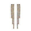 JOSEFINA: Three-String Zirconia Bead Drop Earrings