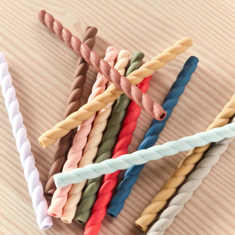 Mellow Silicone Straw - Pack of 6 - Warm colors