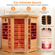 Mega Sale-NEW 2025 COSTWAY 3D Heat Far Infrared Corner Sauna (3–5 Person) – Canadian Hemlock Wood-Red Light Therapy+Near Infrared-Carbon & Mica Heaters,-Chromotherapy Lighting-Low EMF-Bluetooth Speakers