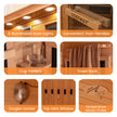 Mega Sale-NEW 2025 COSTWAY 3D Heat Far Infrared Corner Sauna (3–5 Person) – Canadian Hemlock Wood-Red Light Therapy+Near Infrared-Carbon & Mica Heaters,-Chromotherapy Lighting-Low EMF-Bluetooth Speakers