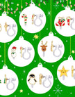 Boucles d'oreilles à clip en émail - Sapin de Noël - Girl Nation