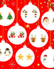 Boucles d'oreilles en émail - Canne de Noël - Girl Nation