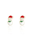 Enamel Stud Earrings - Snowman - Girl Nation