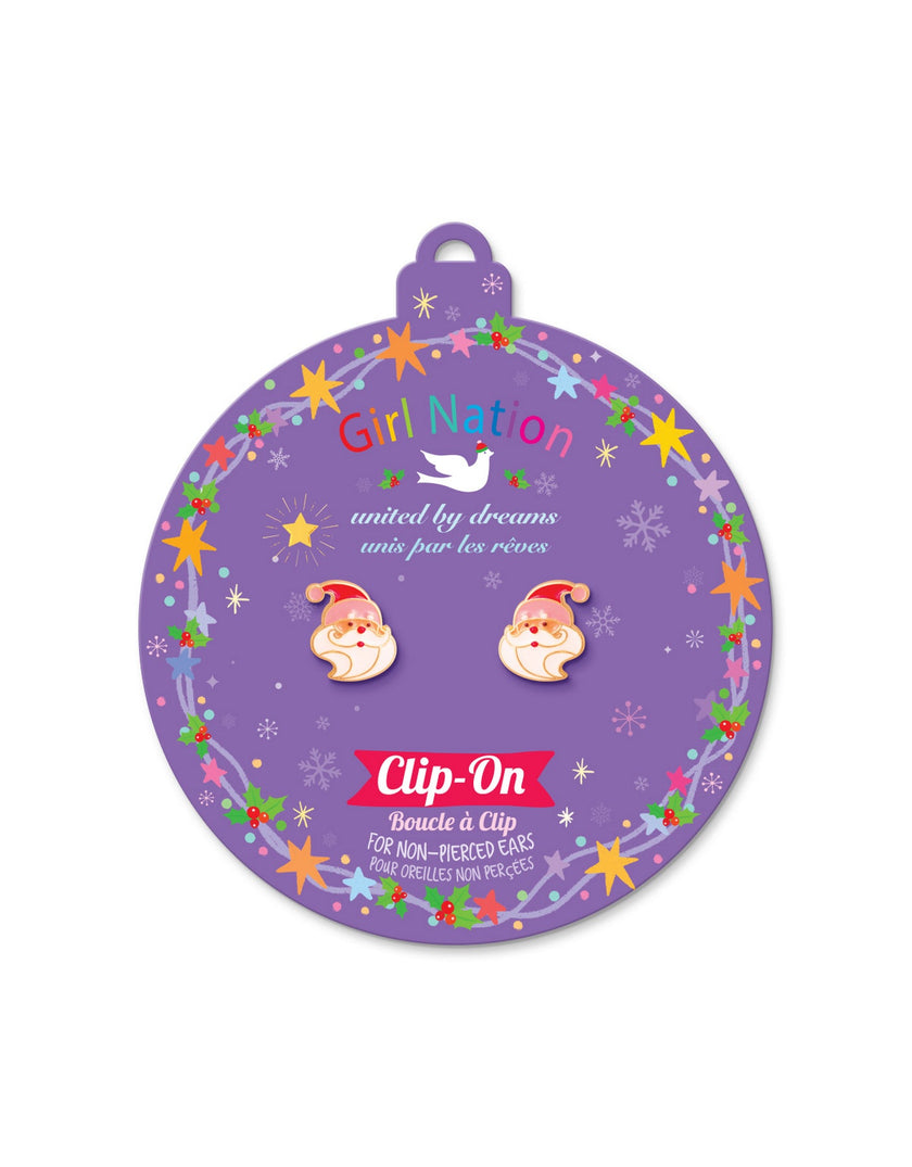 Enamel Clip-On Earrings - Happy Christmas tree - Girl Nation