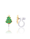 Enamel Clip-On Earrings - Happy Christmas tree - Girl Nation