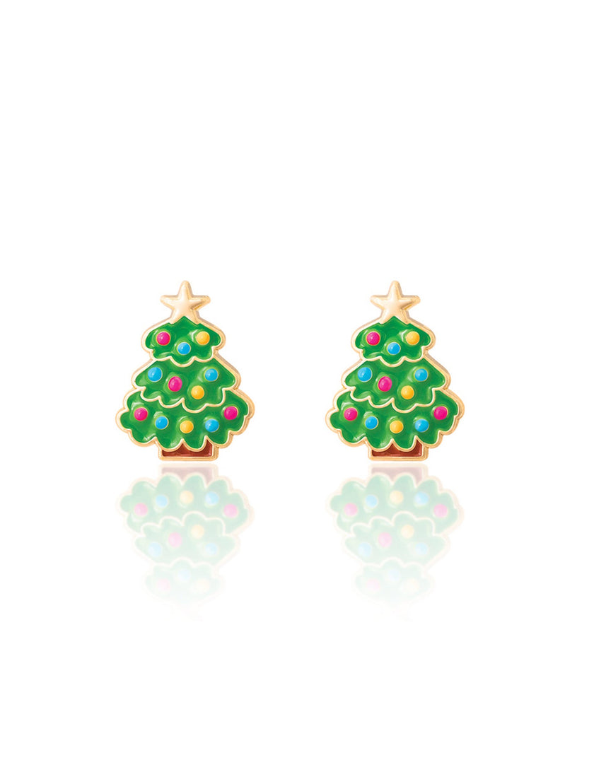 Enamel Stud Earrings - Snowman Wonderland - Girl Nation