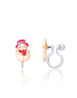 Enamel Clip-On Earrings - Snowman Wonderland - Girl Nation