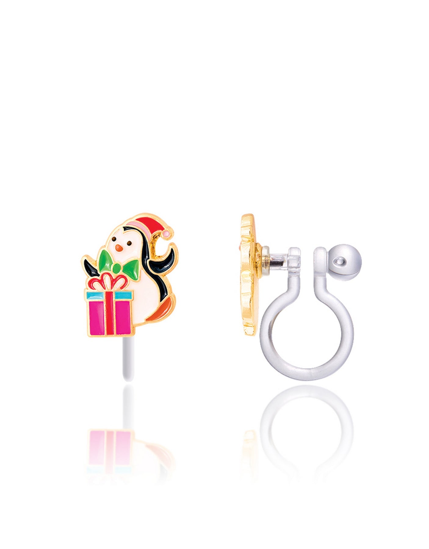 Enamel Clip-On Earrings - Happy Christmas tree - Girl Nation