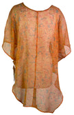PRG6525 Sheer Avatar Pure Silk Waterfall Top