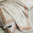 Royal Retreat Floral Jacquard Patchwork 800 TC Duvet Set - Cream