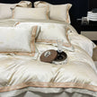 Royal Retreat Floral Jacquard Patchwork 800 TC Duvet Set - Cream