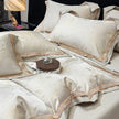 Royal Retreat Floral Jacquard Patchwork 800 TC Duvet Set - Cream