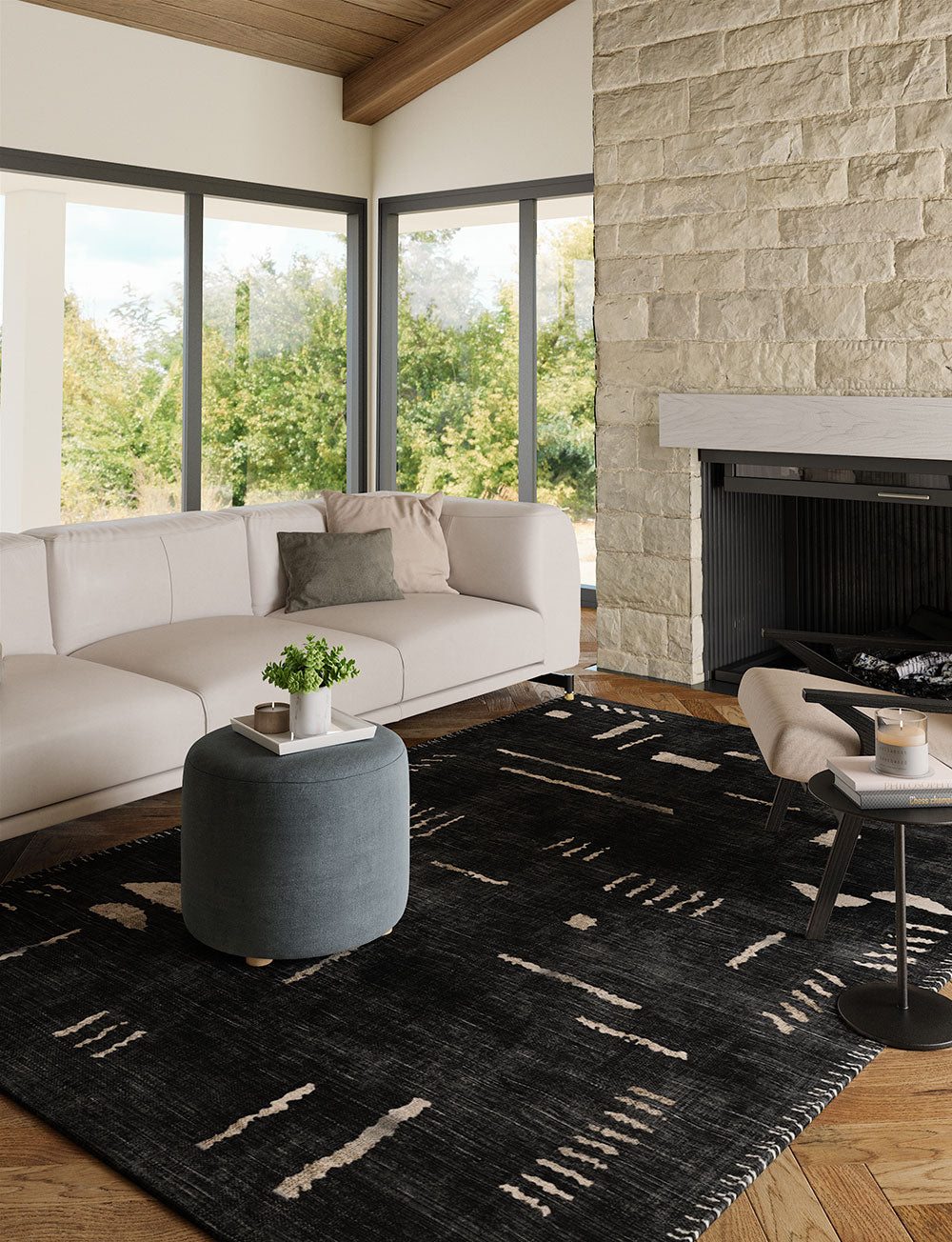Jama Black Rug