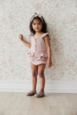 Organic Cotton Muslin Gemima Top - Mauve Shadow