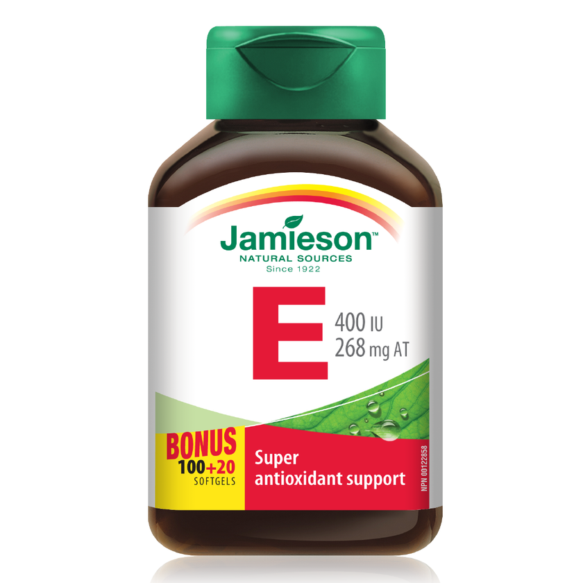 Jamieson Vitamin E 400IU Bonus 100's + 20's Free