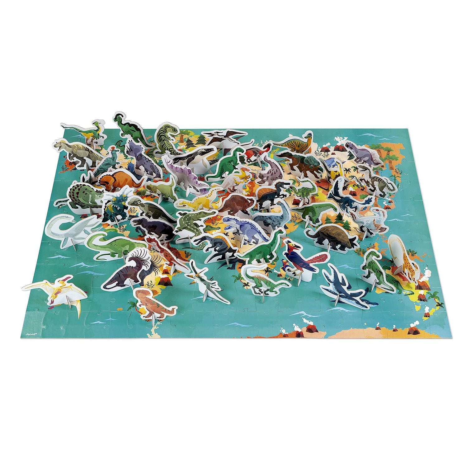 Janod - 3D Educational - The Dinosaurs (200-Piece Puzzle)