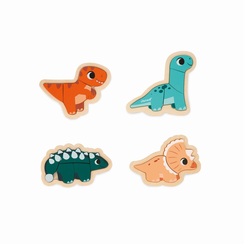 Janod - 4 Progressive Puzzles - Dino