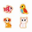 Janod - 4 Progressive Puzzles - Pet