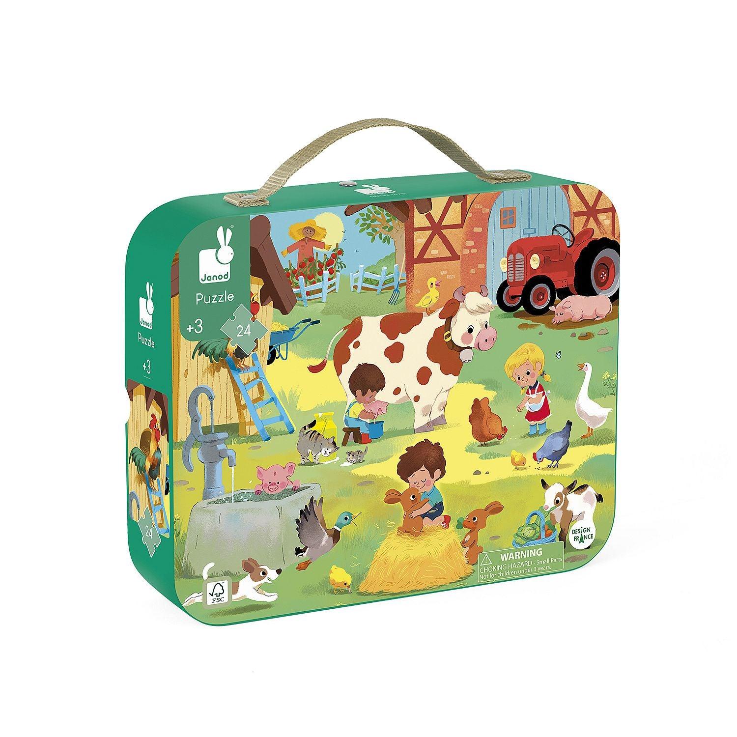 Janod - A Day At The Farm (24-Piece Puzzle)