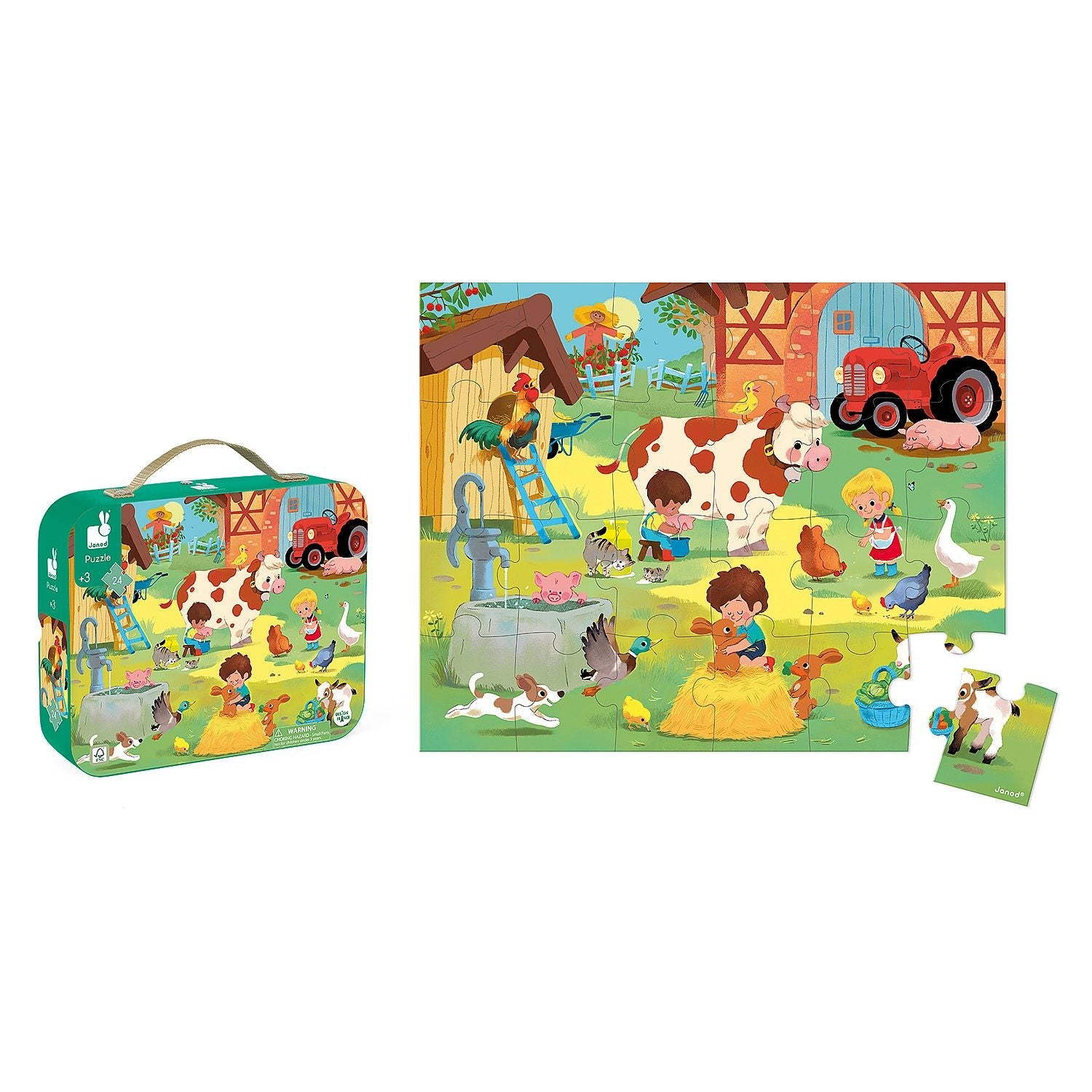 Janod - A Day At The Farm (24-Piece Puzzle)